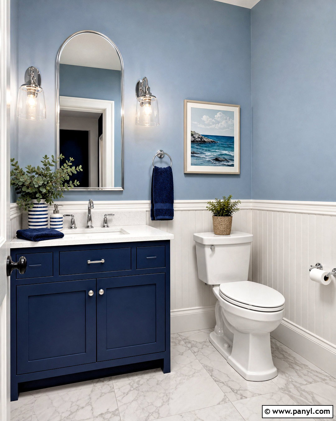 Blue Gray Half Bathroom - 20 half bathroom paint ideas