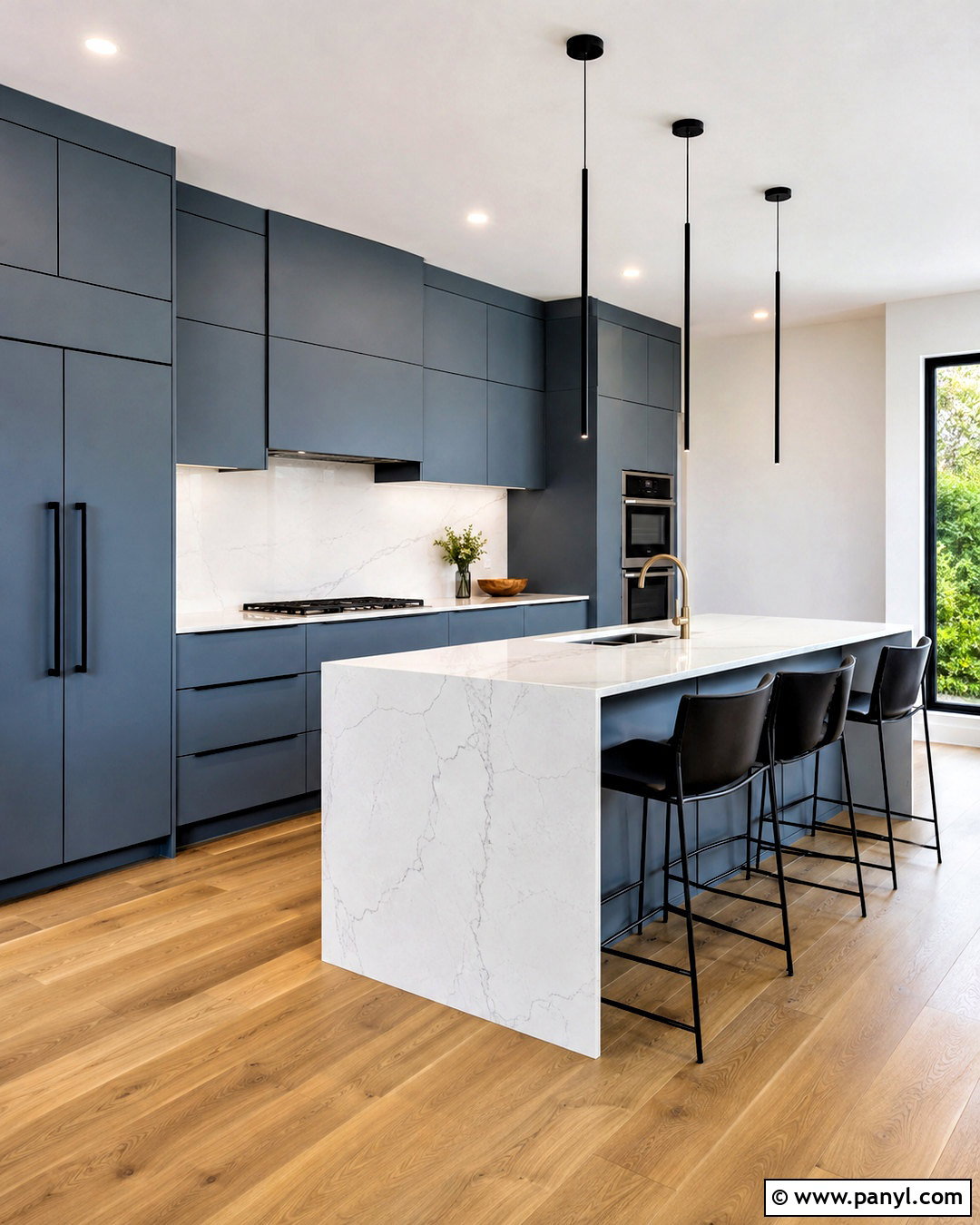 Blue Gray Kitchen Cabinets In A Modern Kitchen - 20 blue gray kitchen cabinets