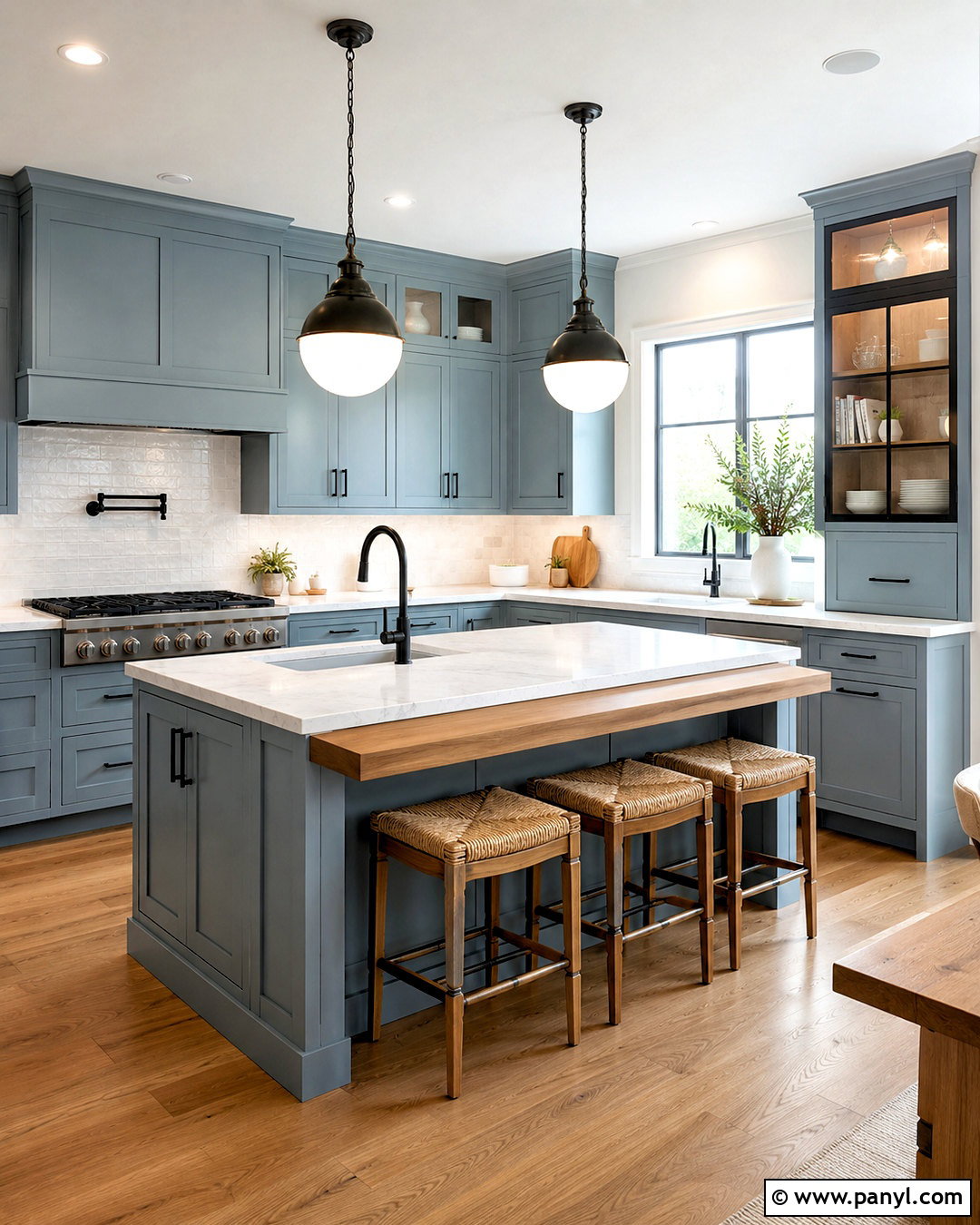 Blue Gray Kitchen Cabinets With Black Hardware - 20 blue gray kitchen cabinets