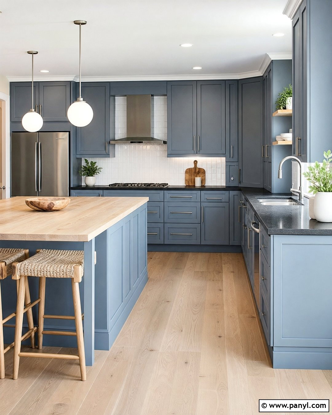 Blue Gray Kitchen Cabinets With Dark Countertops - 20 Kitchen Cabinet Paint Colors With Dark Countertops