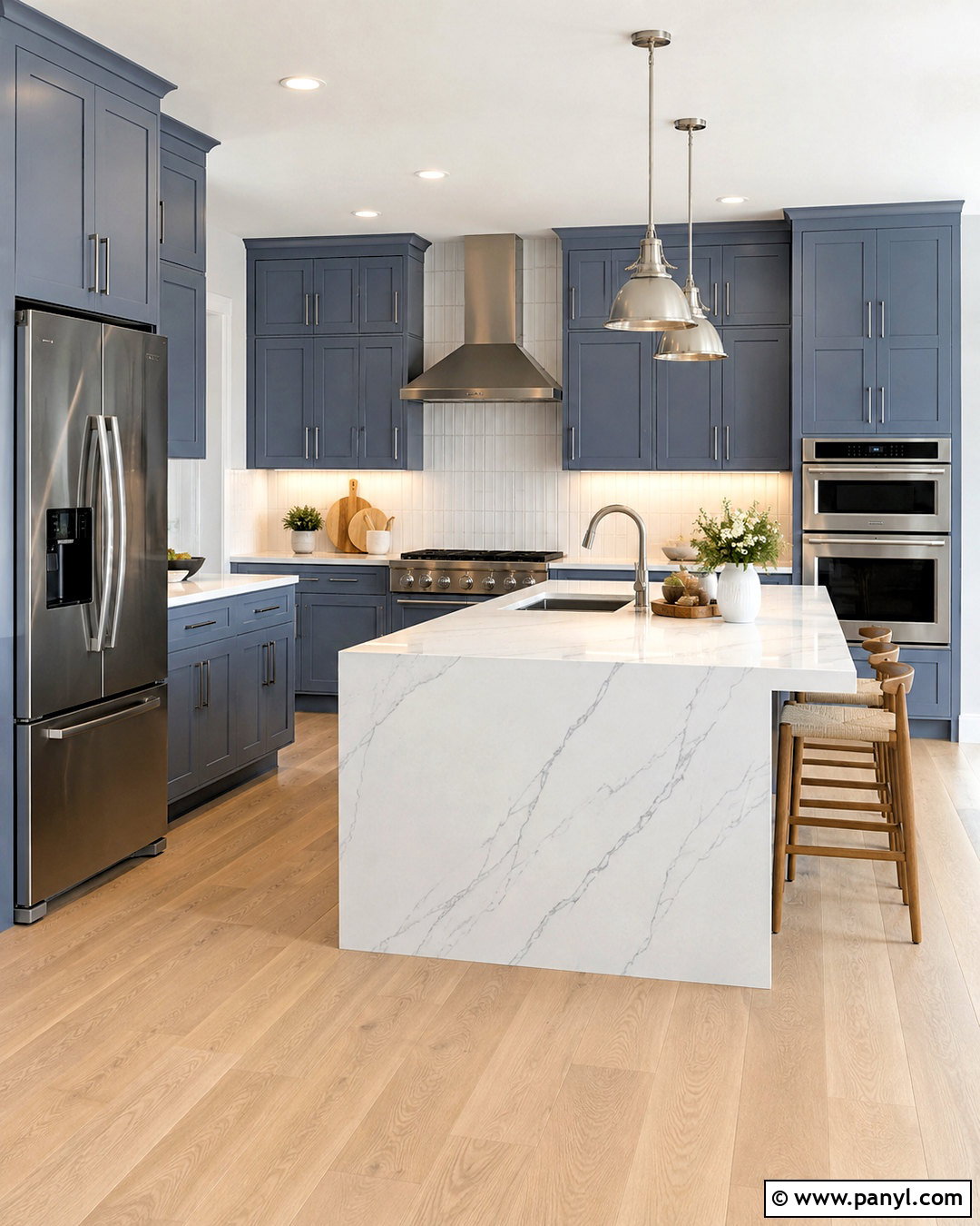 Blue Gray Kitchen Cabinets With Stainless Steel Appliances - 20 blue gray kitchen cabinets