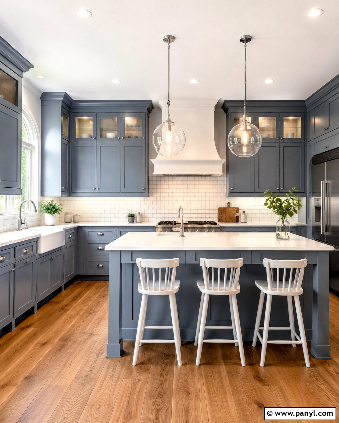 Blue Gray Kitchen Cabinets With Subway Tile - 20 blue gray kitchen cabinets
