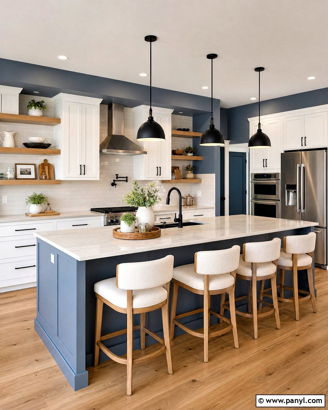 Blue Gray Kitchen Walls - 20 kitchen paint color ideas for walls