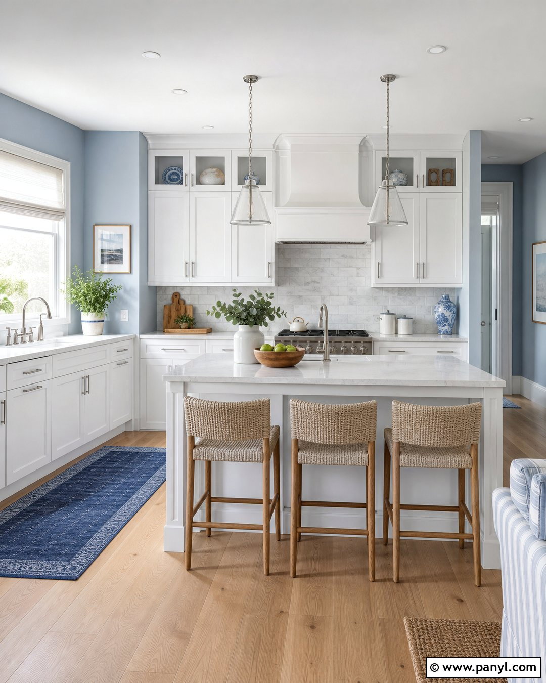 Blue Gray Kitchen Walls - 30 White Kitchen Wall Color Ideas