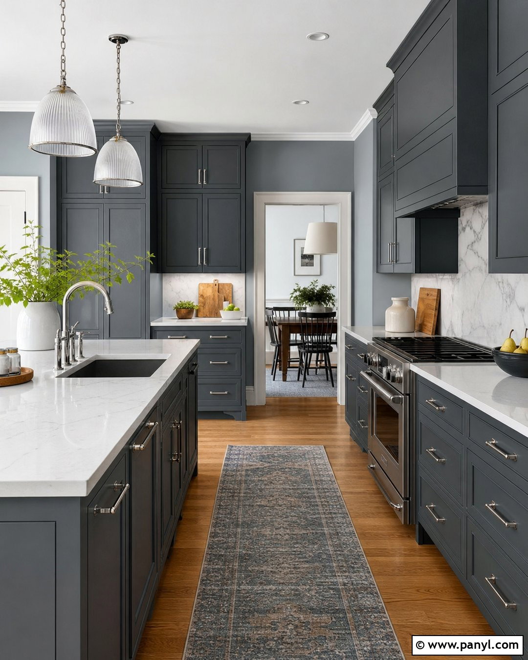 Blue Gray Kitchen Walls - 35 Kitchen Wall Colors With Grey Cabinets