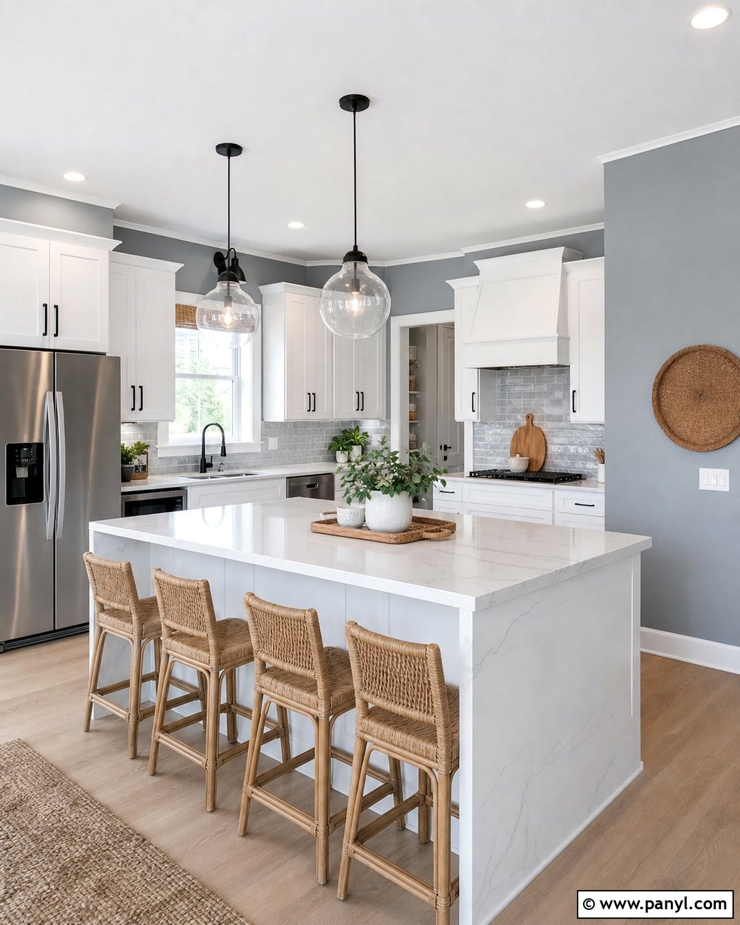 Blue Gray Kitchen Walls - 20 Best Gray Kitchen Wall Color Ideas
