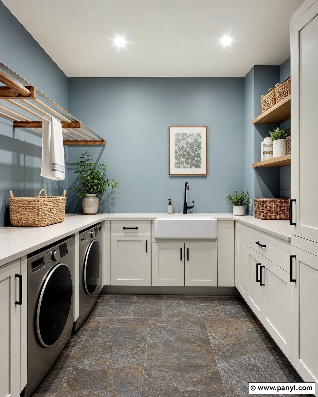 Blue Gray Laundry Room Wall Color - 25 Home Interior Wall Colors