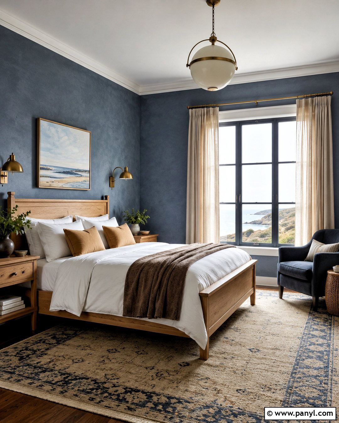 Blue Gray Limewash Bedroom - 20 limewash paint bedroom ideas