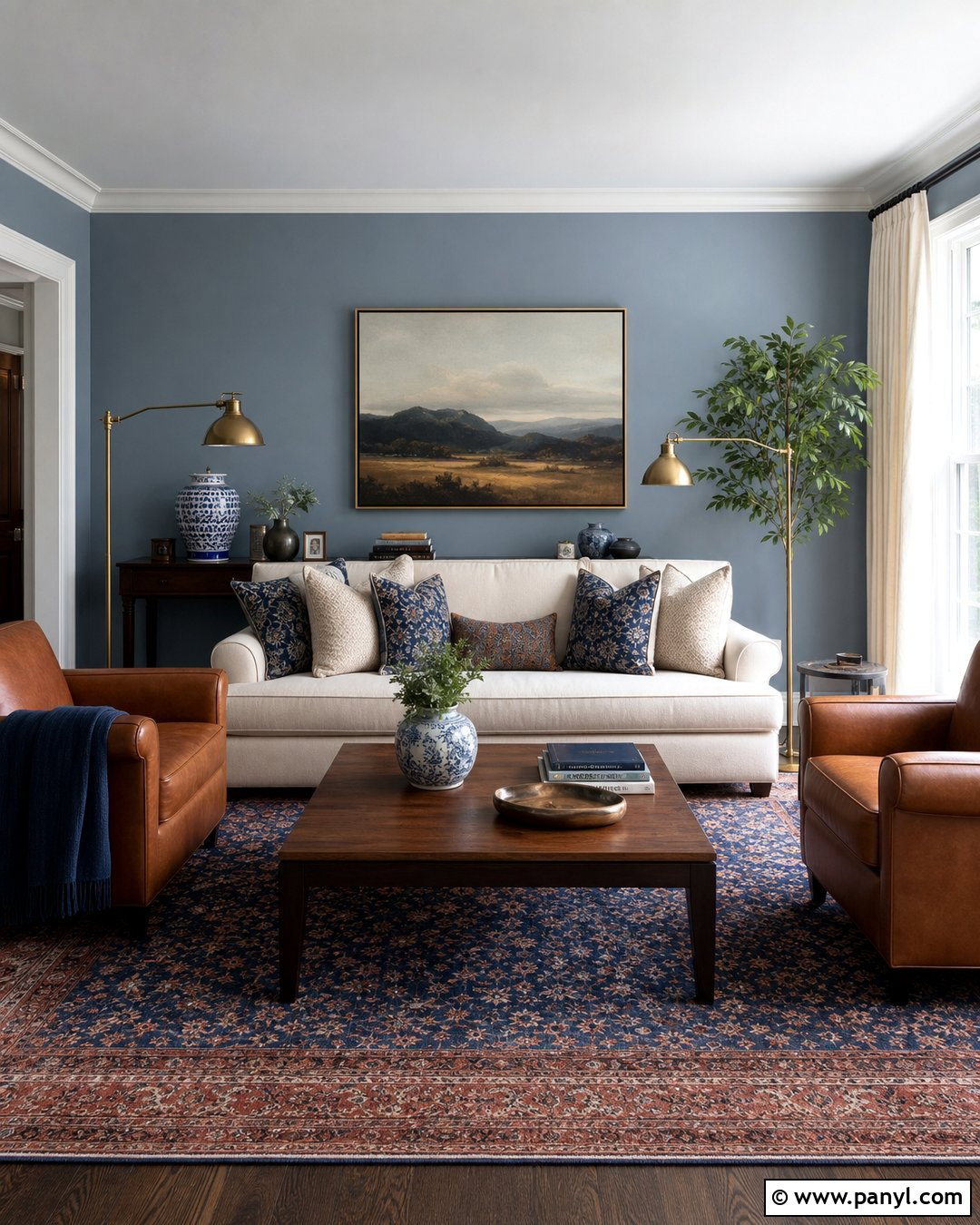 Blue Gray Living Room Wall Color - 25 Elegant Wall Colors