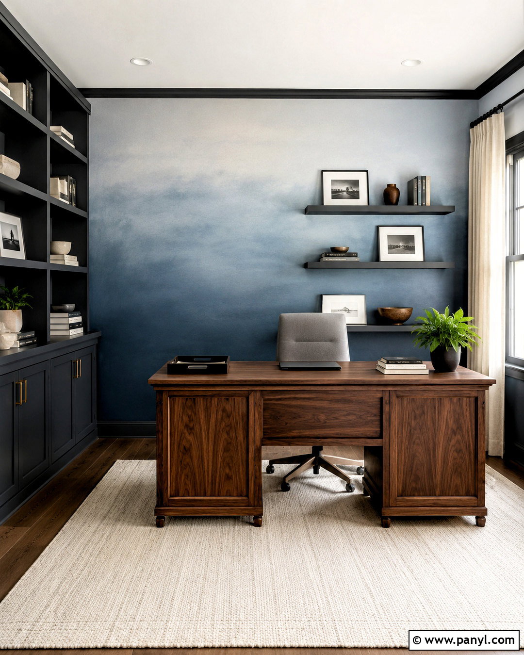 Blue Gray Ombre Wallpaper Home Office - 20 blue ombre wallpaper ideas
