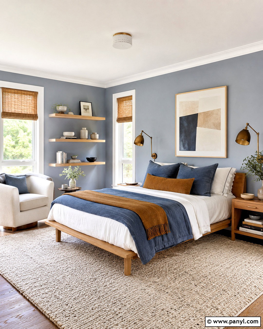 Blue-Gray Paint for Small Bedrooms - 20 paint colors for small bedrooms