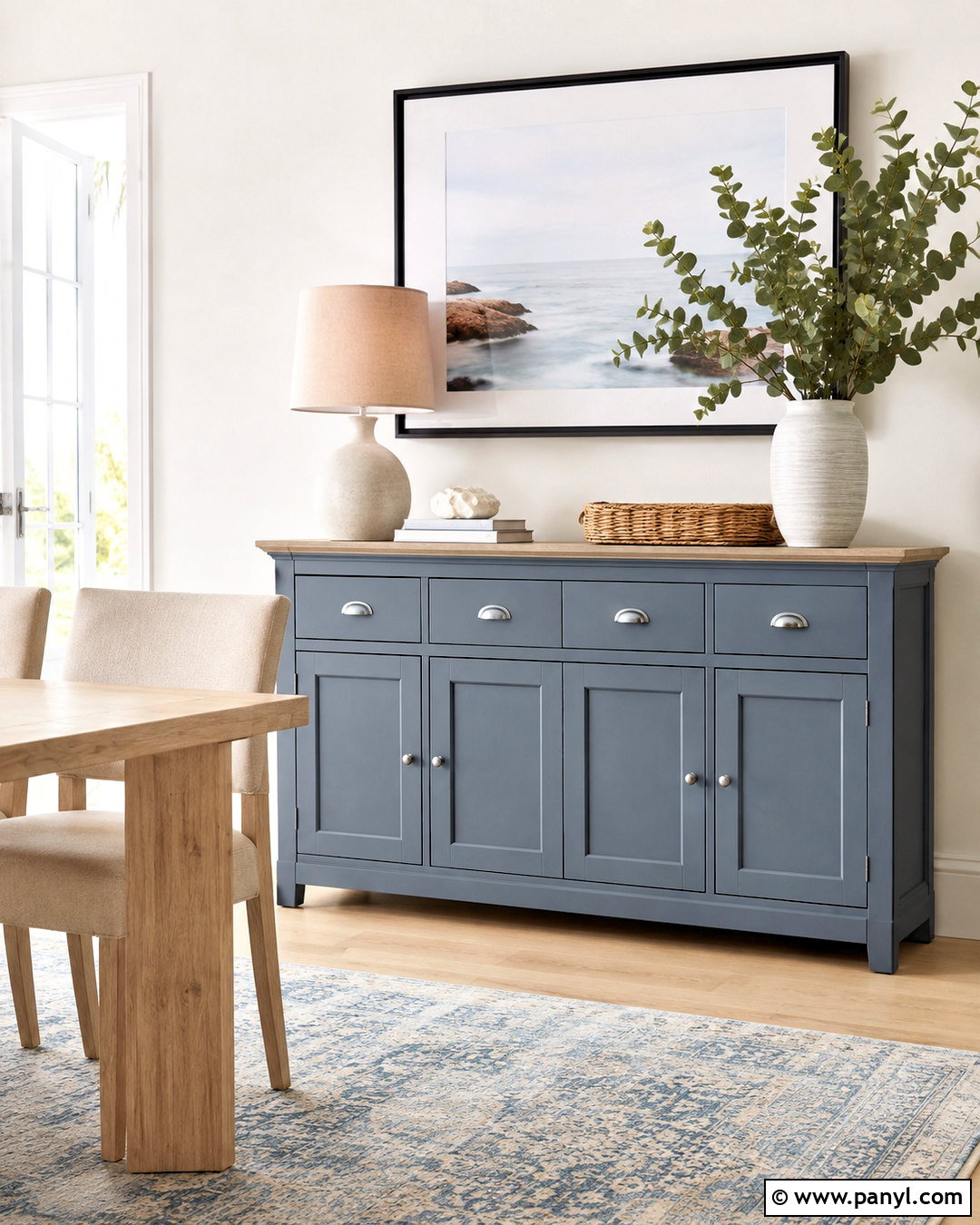 Blue Gray Painted Buffet - 20 painted buffet ideas