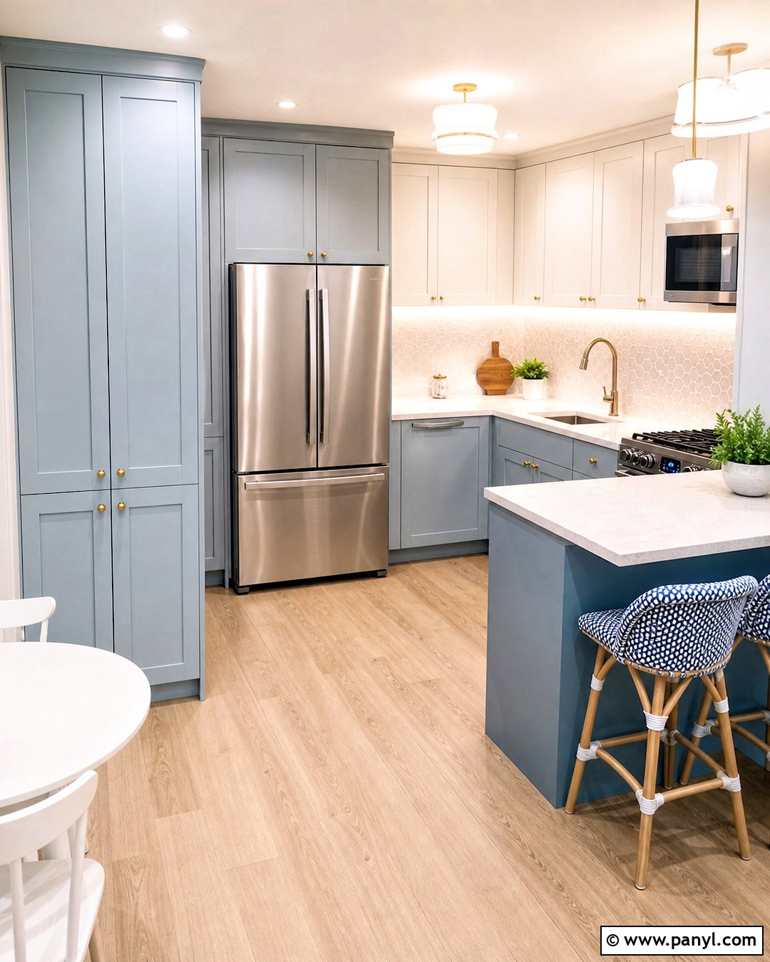 Blue Gray Small Kitchen - 20 blue kitchen inspiration ideas