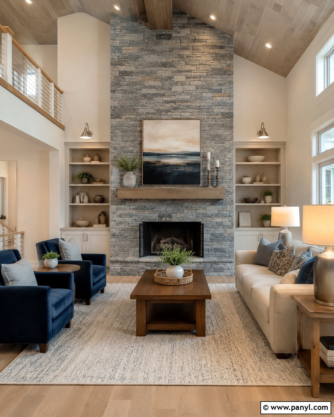 Blue Gray Stone Fireplace Accent Wall - 20 Stone Fireplace Accent Wall Paint Colors