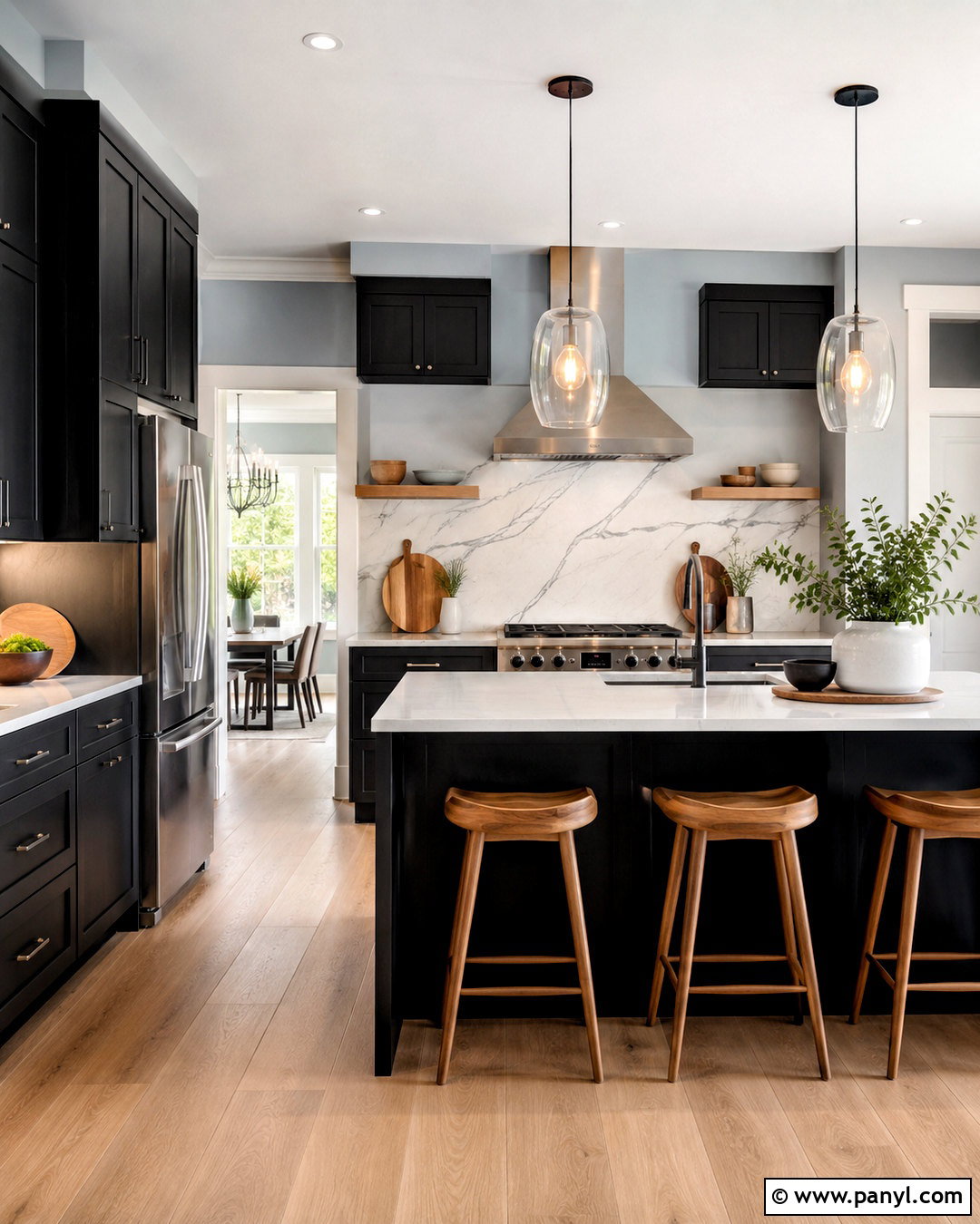 Blue Gray Walls With Black Cabinets - 20 What Wall Color Goes With Black Cabinets