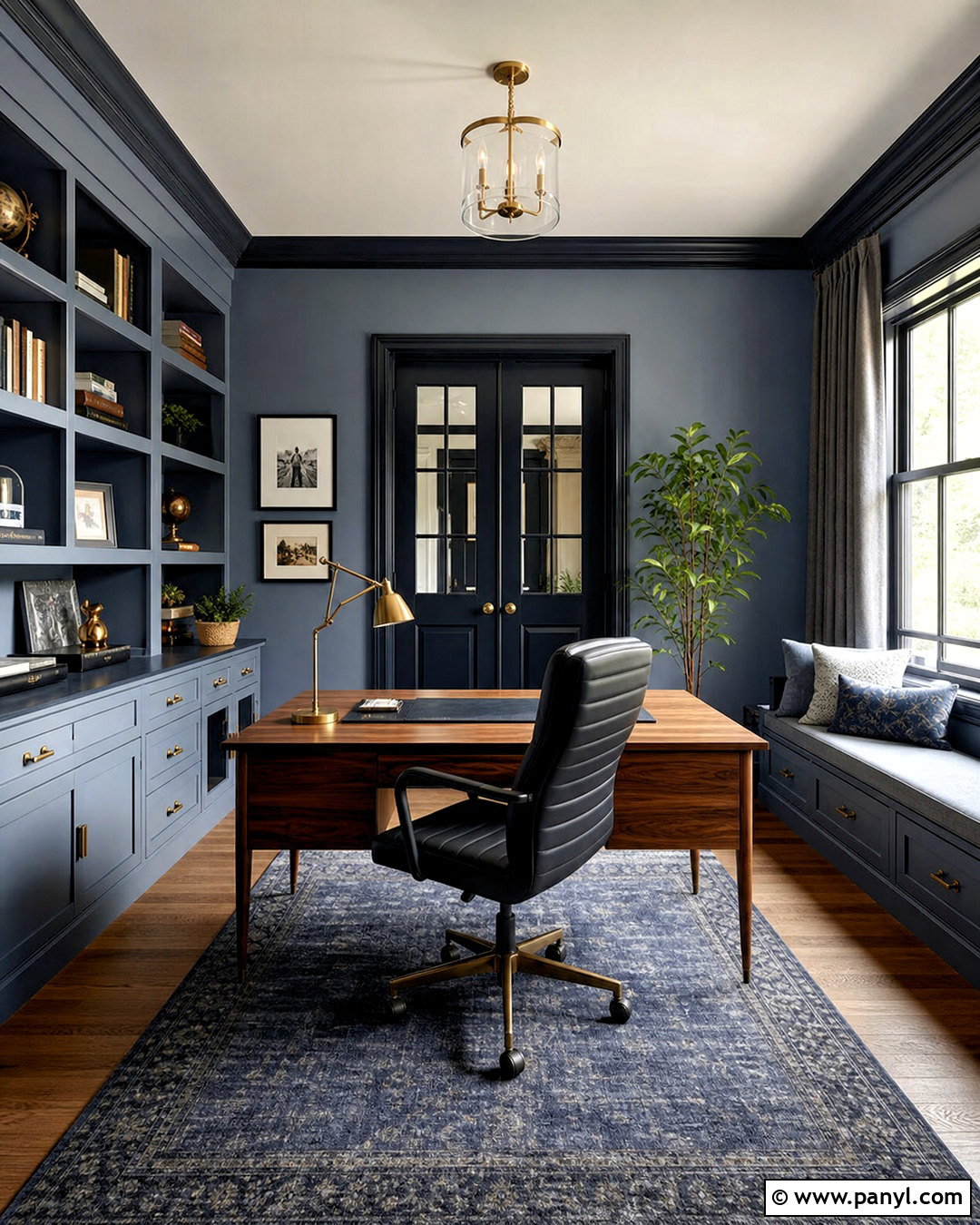 Blue Gray Walls With Black Trim - 20 black trim interior color schemes