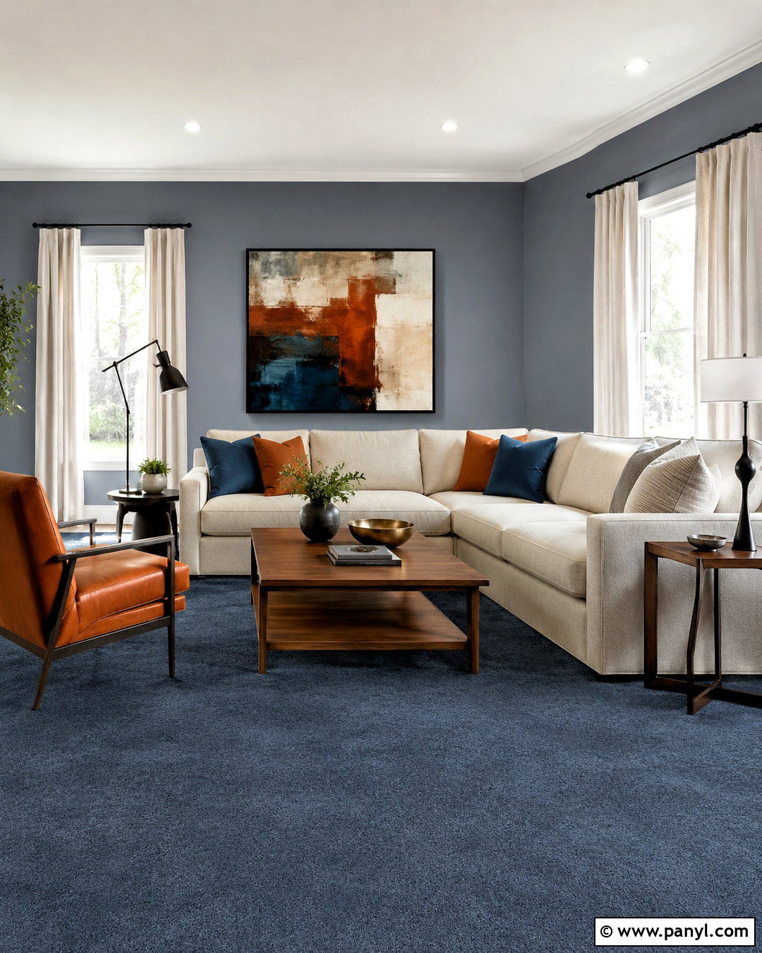 20 Wall Color With Blue Carpet Ideas: Calm, Coordinated Picks