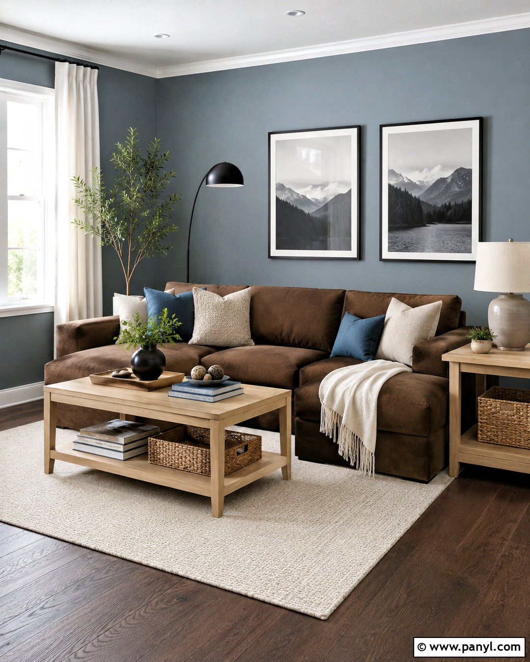 Blue Gray Walls With Brown Sofa - 20 Wall Color For Brown Sofa Ideas