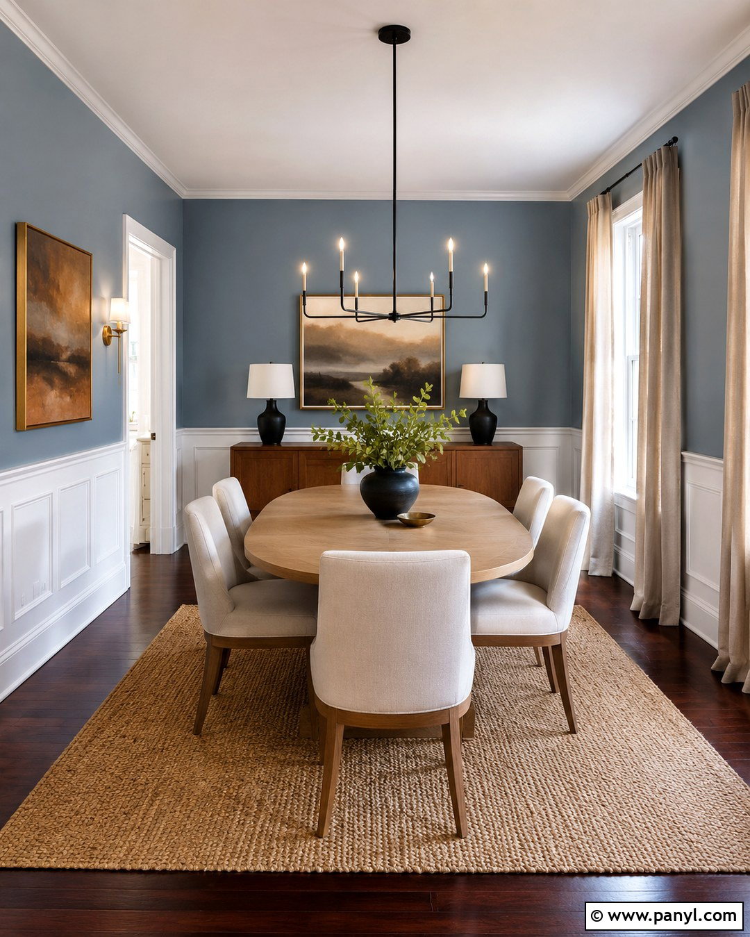 Blue Gray Walls With Dark Floors - 20 Dark Floor Wall Color Ideas