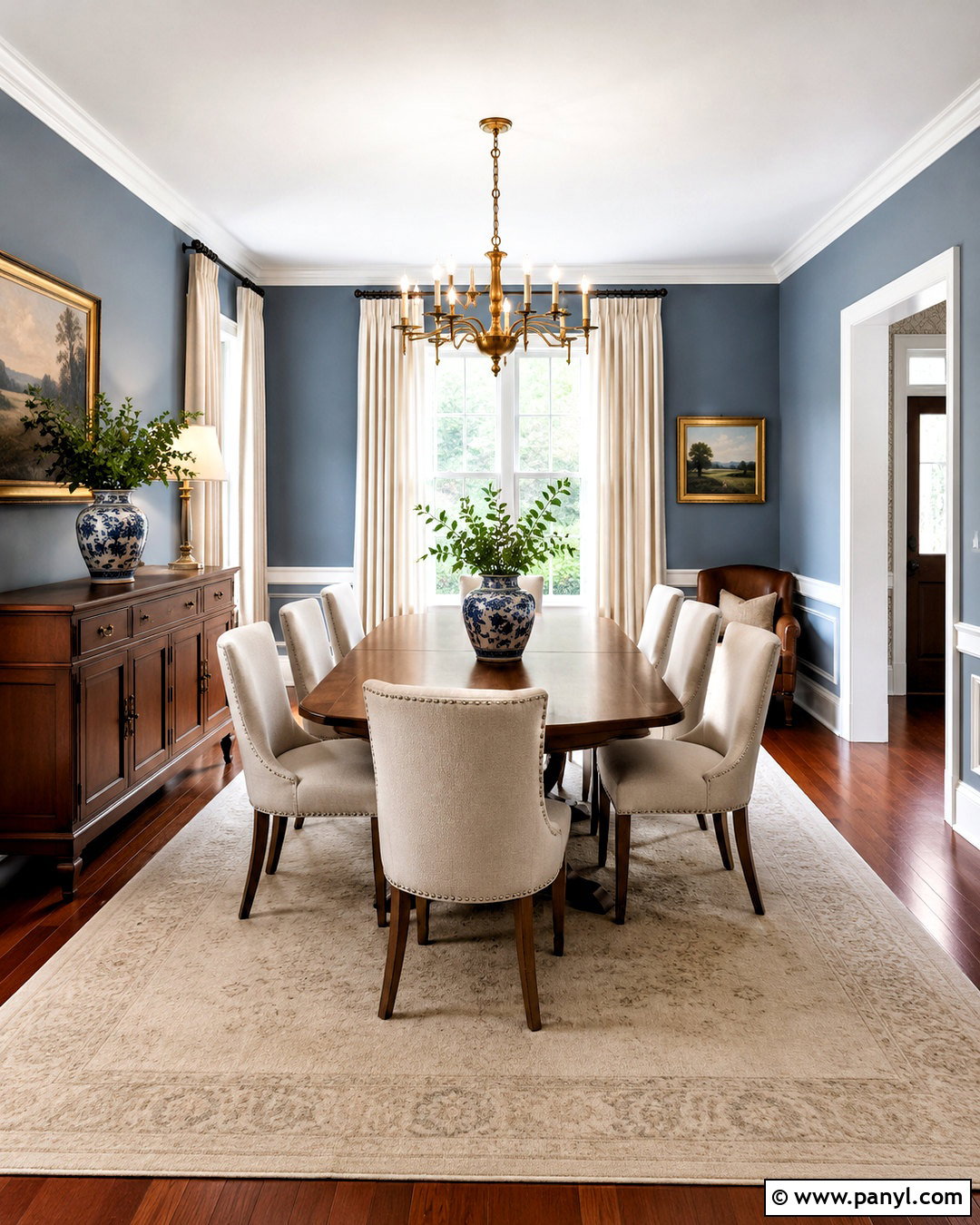 Blue Gray Walls With Dark Wood Floors - 35 wall colors for dark wood floors