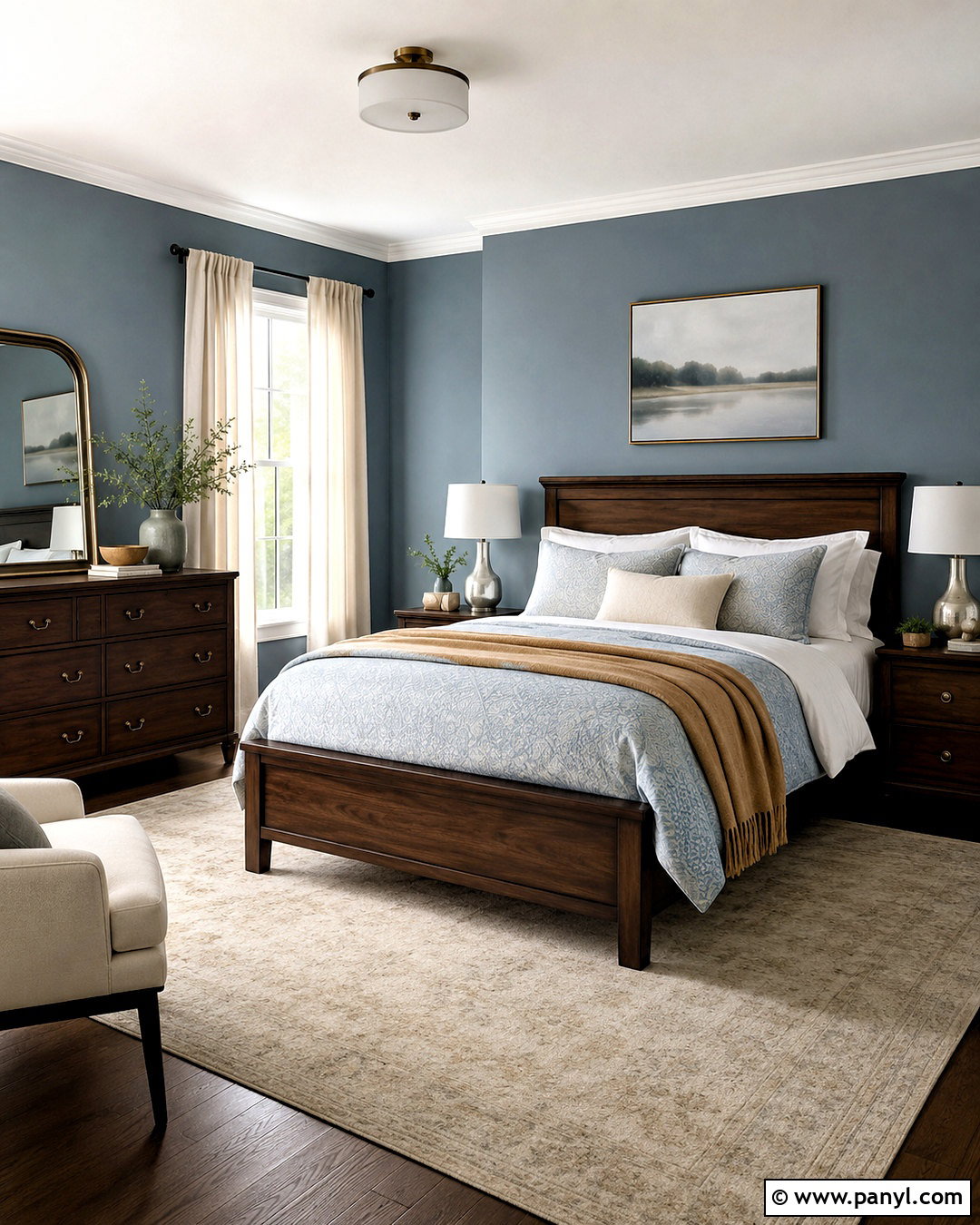 Blue Gray Walls With Dark Wood Furniture - 20 What Color Walls Go With Dark Wood Furniture Ideas