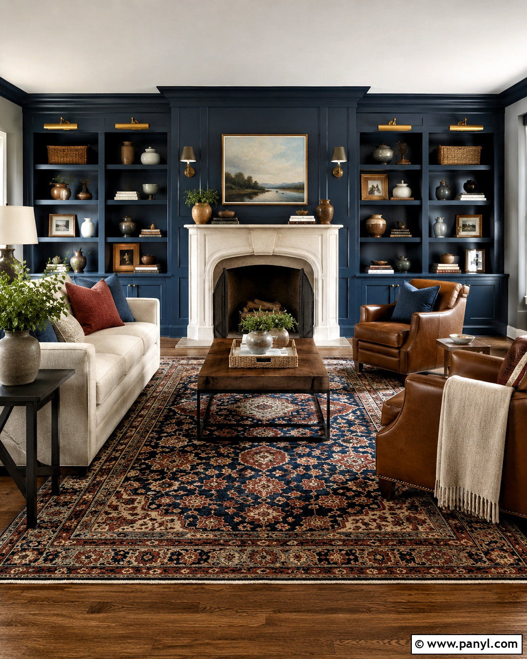 Blue Gray Walls With Navy Built Ins - 20 blue gray living room walls