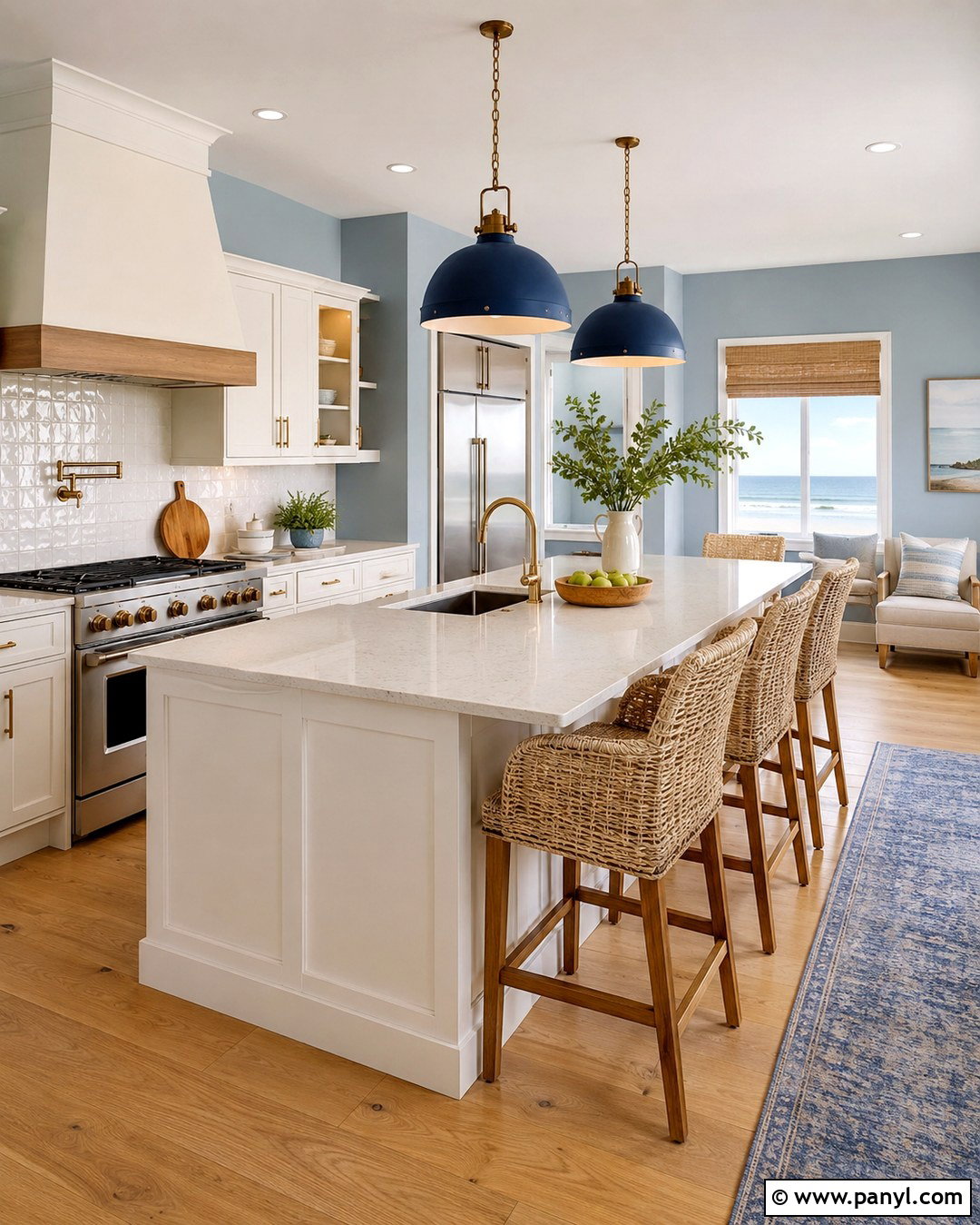 Blue Gray Walls - 20 Beachy Wall Colors