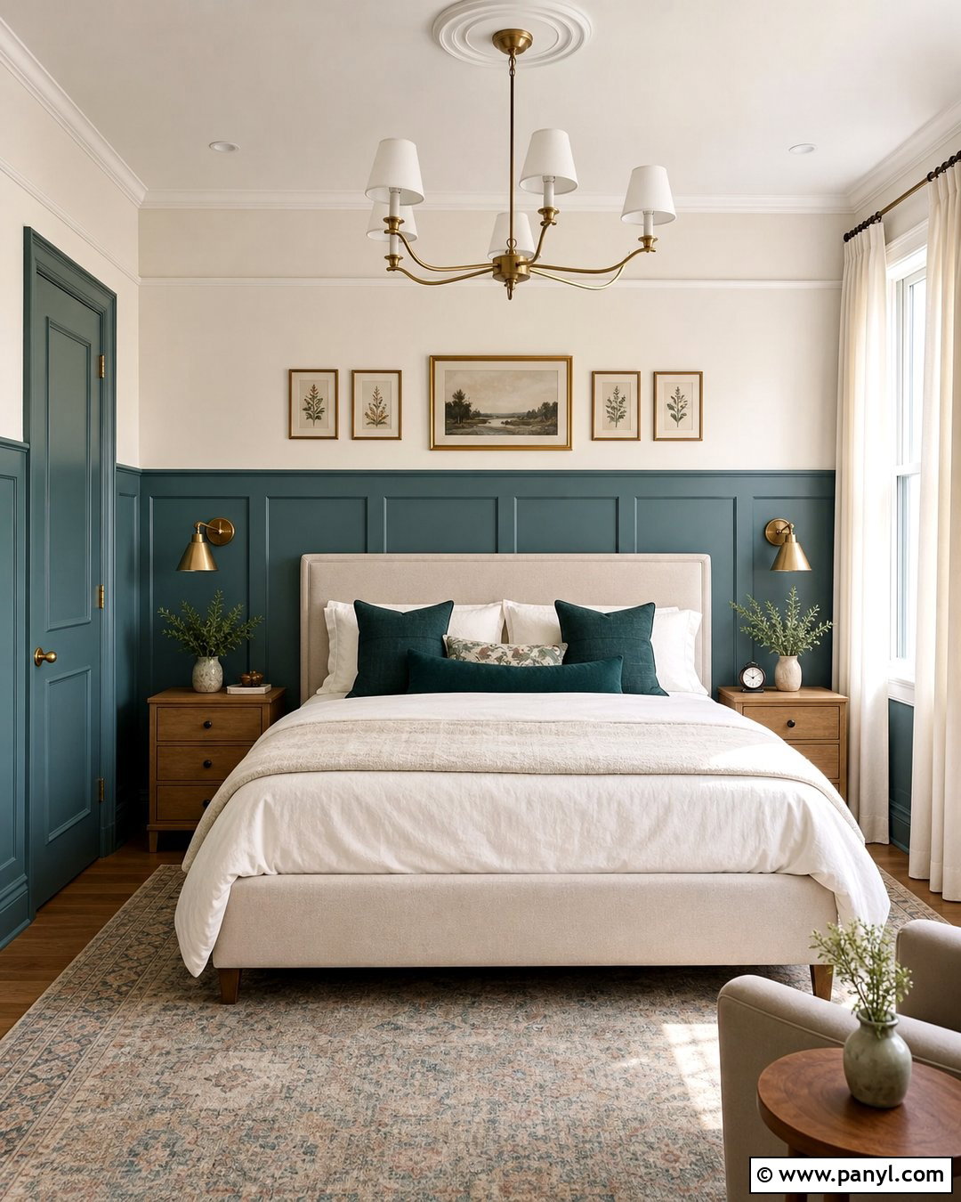 Blue Green And Cream Two Tone Walls - 45 two tone walls