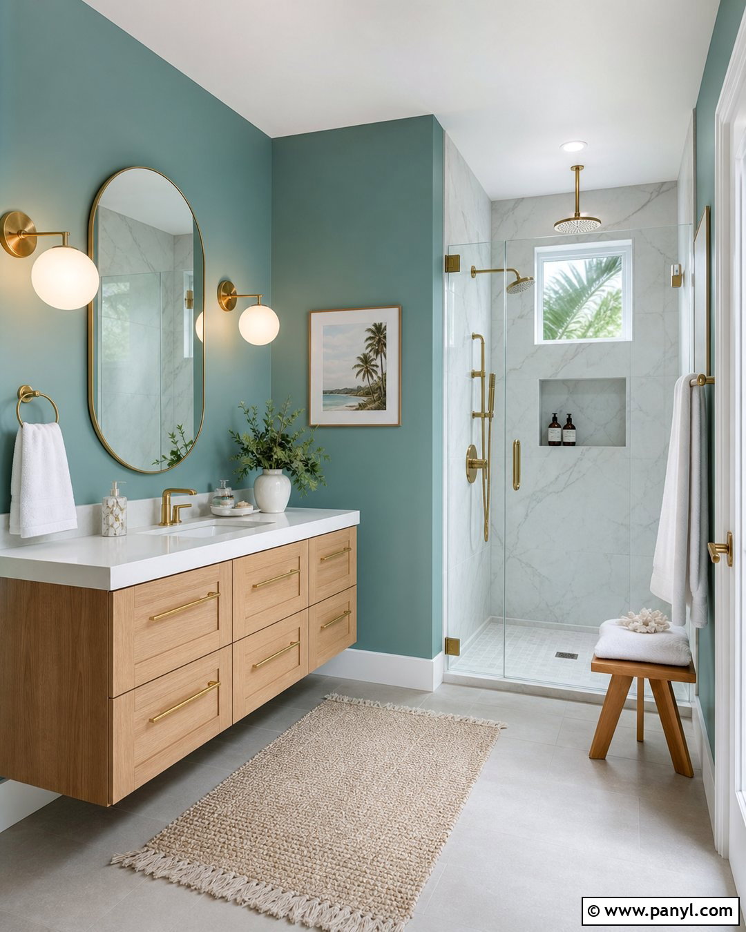 Blue Green Bathroom Walls - 30 green wall colors