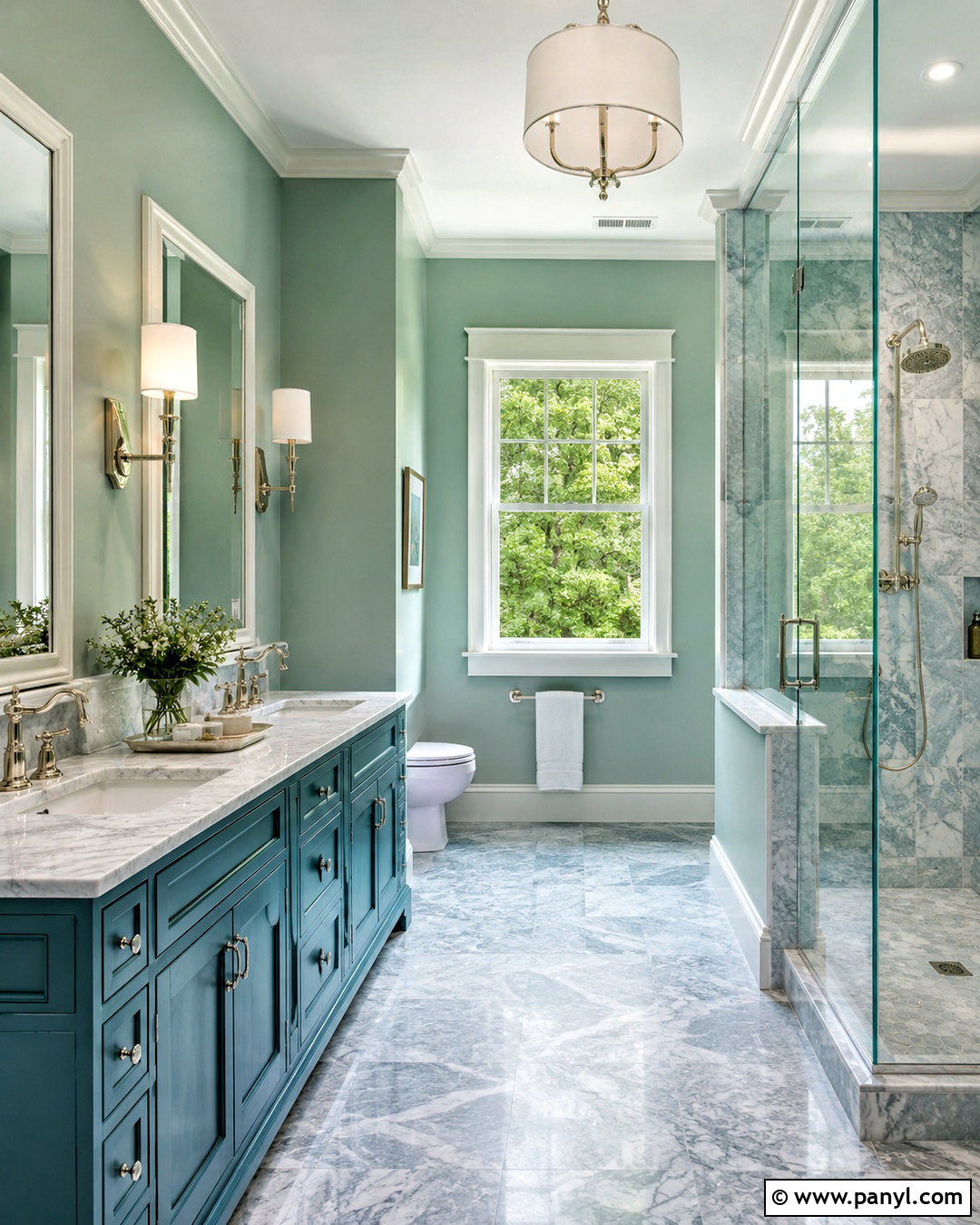 20 Blue Green Bathrooms With a Fresh, Modern Spa-Like Feel