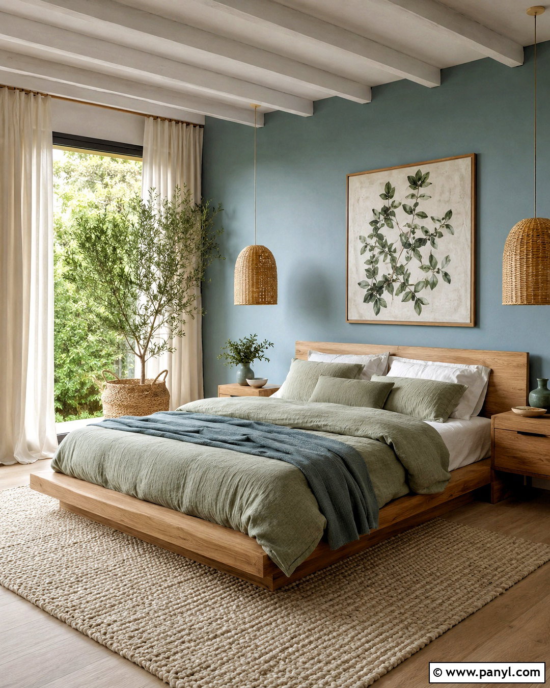 Blue Green Bedroom With Natural Oak - 20 blue green bedroom ideas