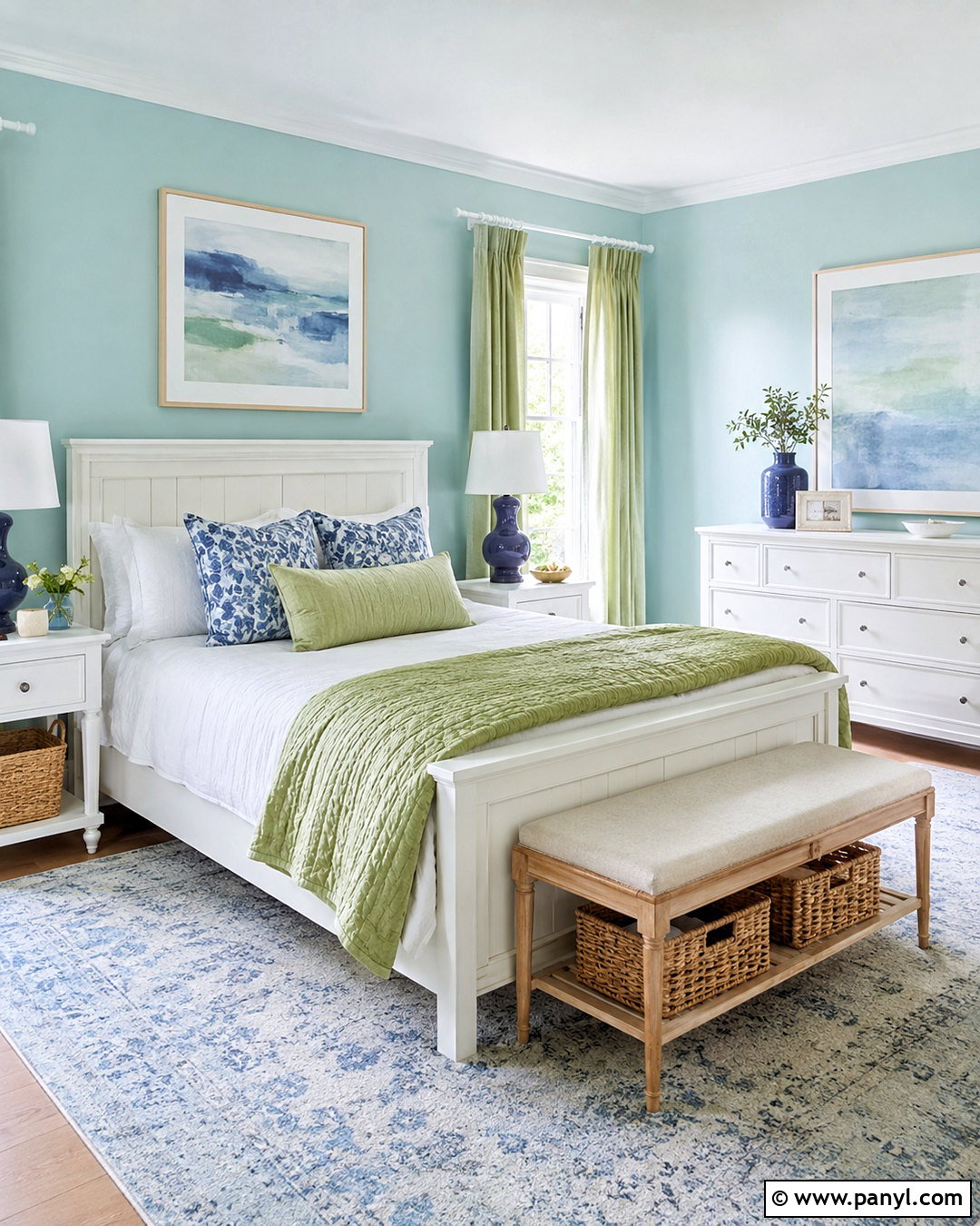 Blue Green Bedroom With White Furniture - 20 blue green bedroom ideas