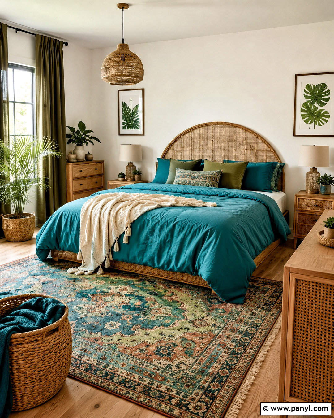 Blue Green Boho Bedroom - 20 blue green bedroom ideas