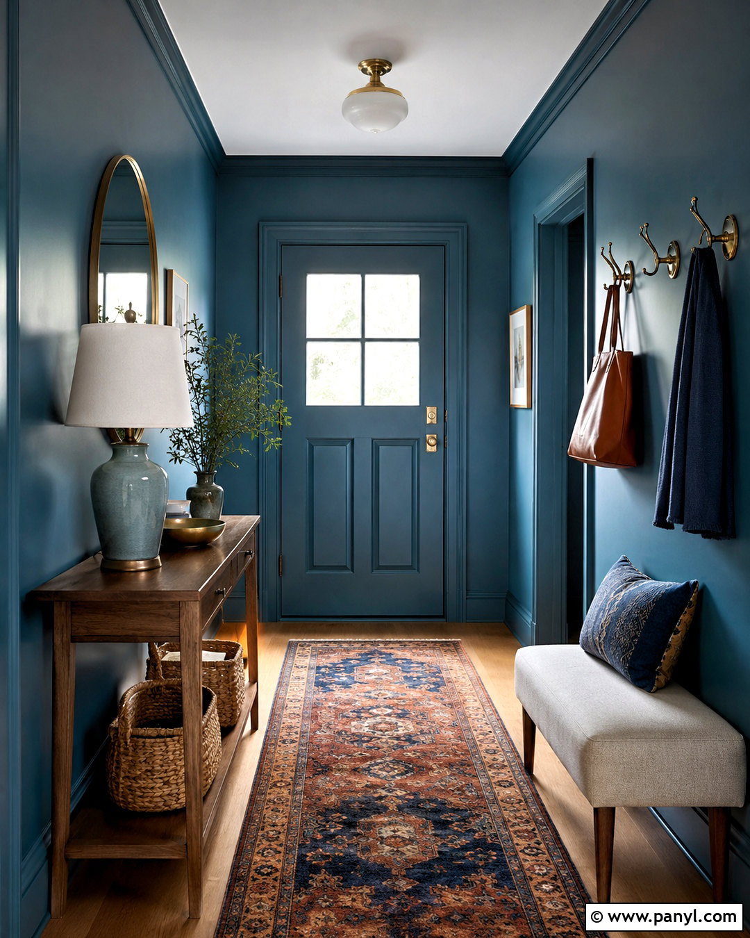 Blue Green Entryway Walls And Trim - 35 trim and walls same color ideas