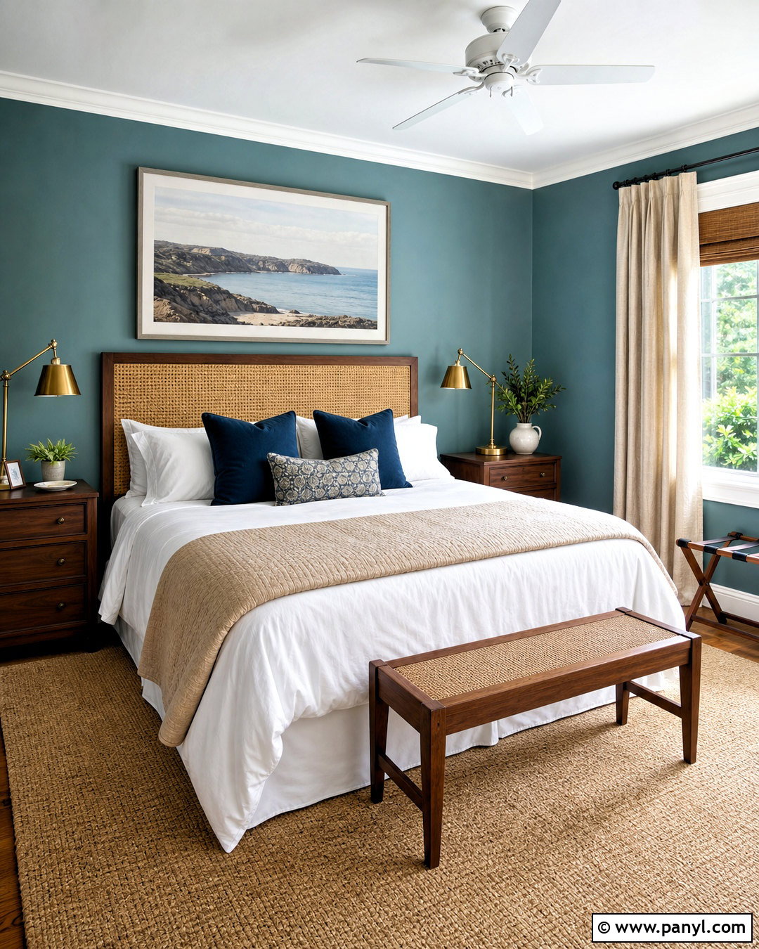Blue Green Guest Bedroom - 20 green painted rooms
