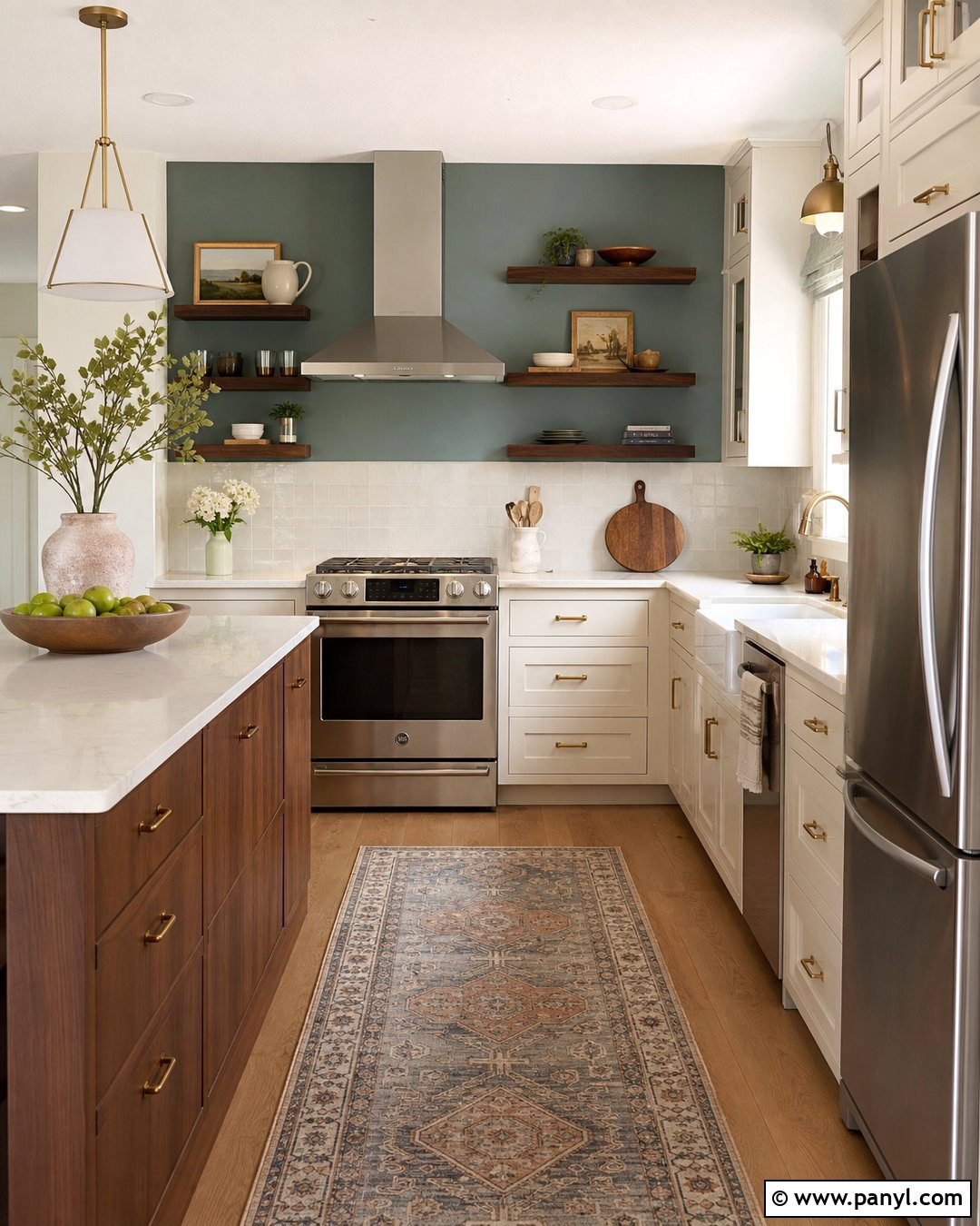 Blue Green Kitchen Accent Wall - 30 kitchen accent wall color ideas