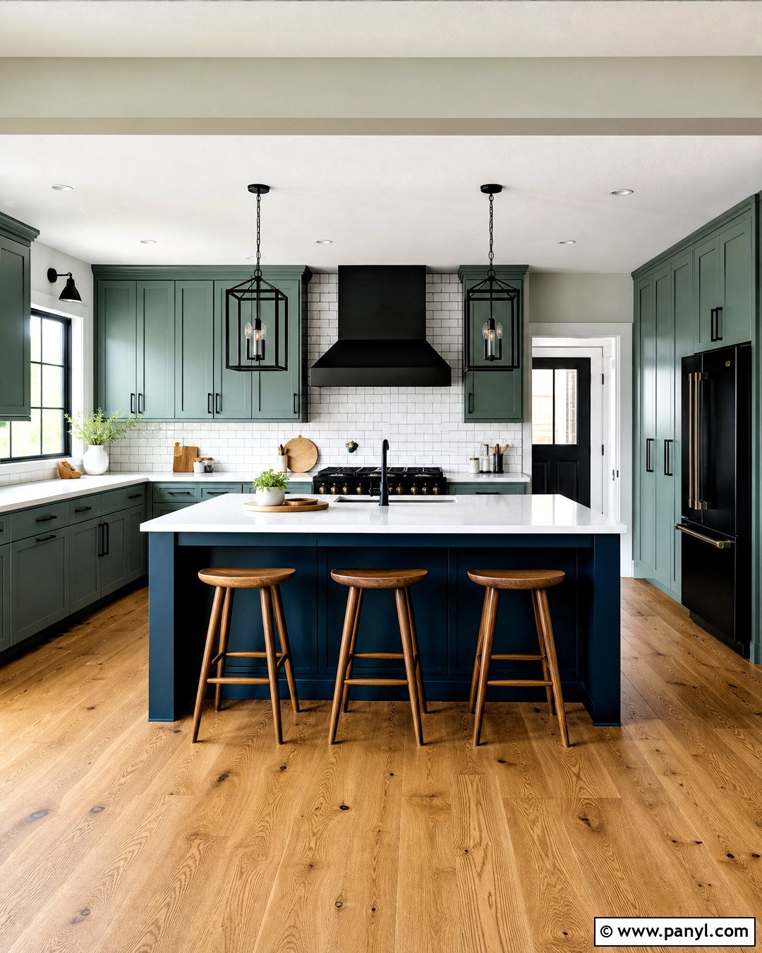 Blue Green Kitchen With Black Accents - 20 green blue kitchen ideas