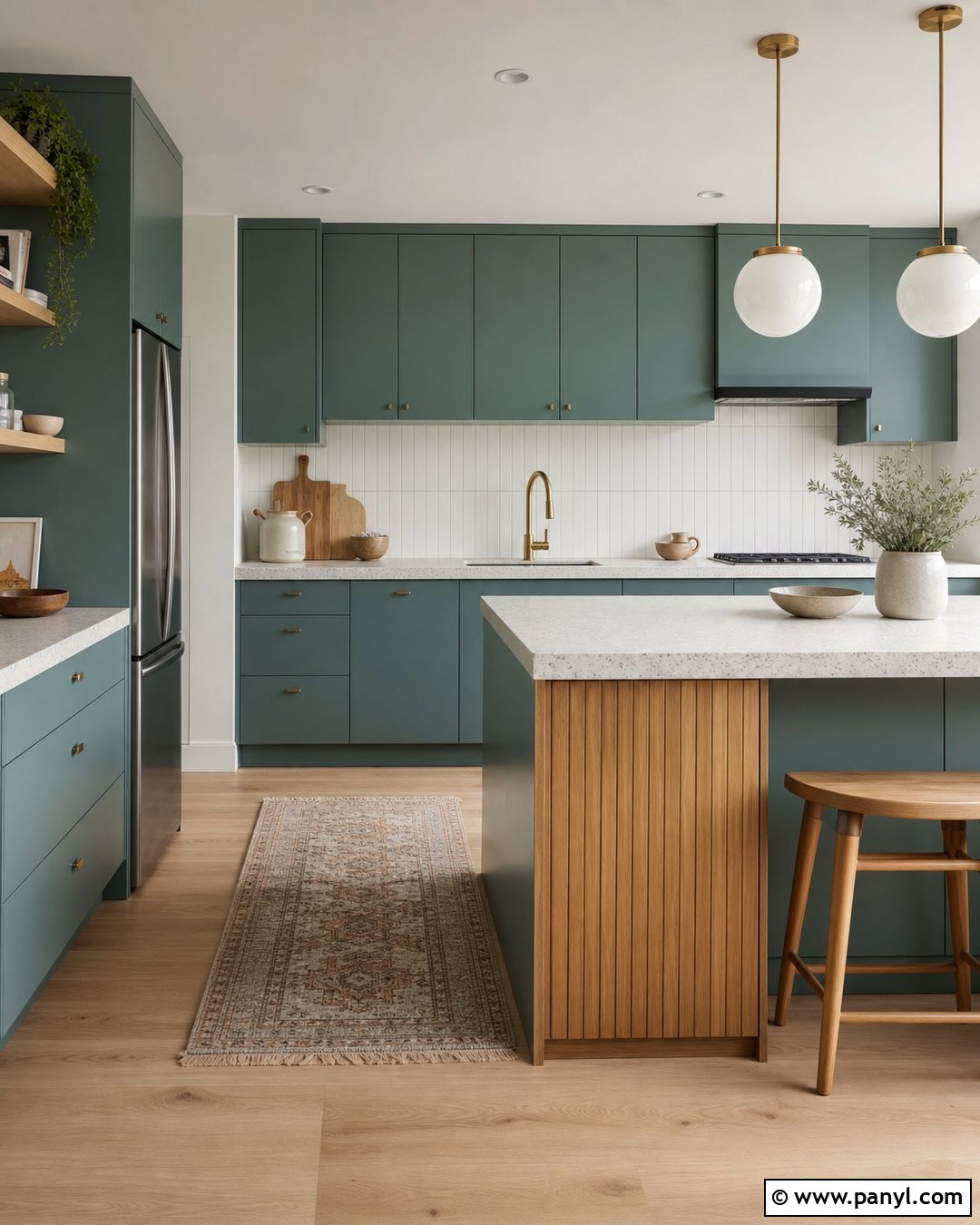 Blue Green Kitchen - 20 Current Kitchen Color Trends