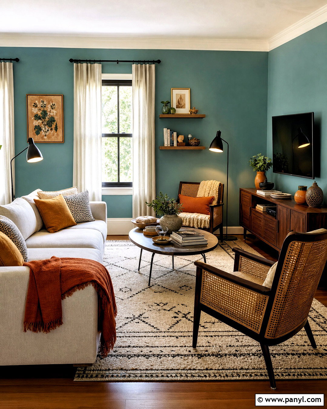 Blue Green Living Room Paint - 20 wall paints for living room colour ideas