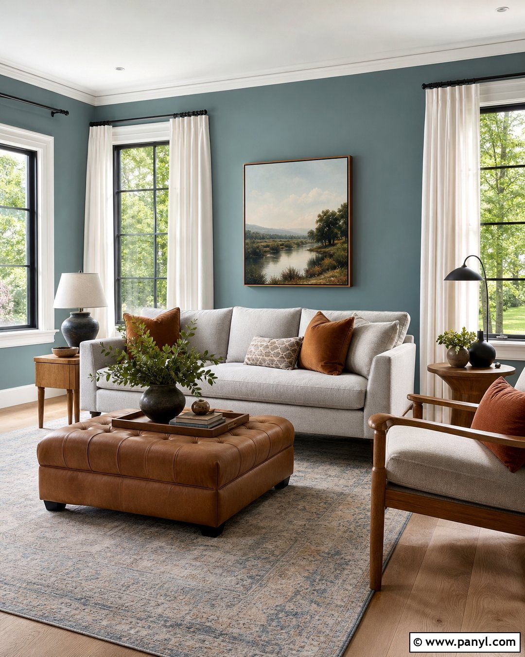 Blue Green Living Room Walls - 35 Best Wall Colors For Living Room Ideas