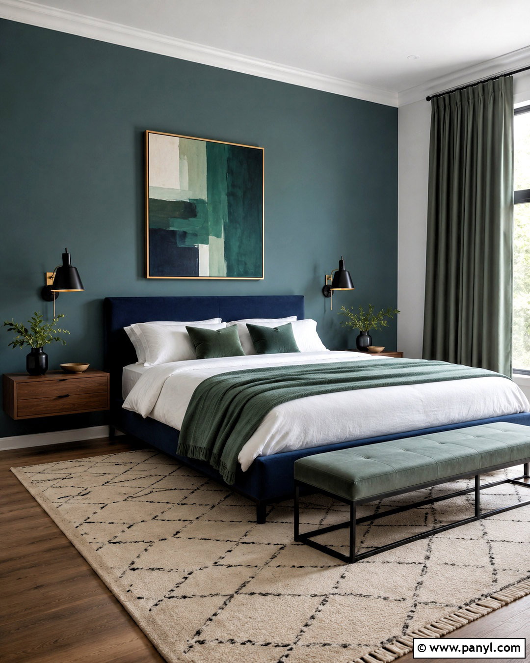 Blue Green Modern Bedroom - 20 blue green bedroom ideas