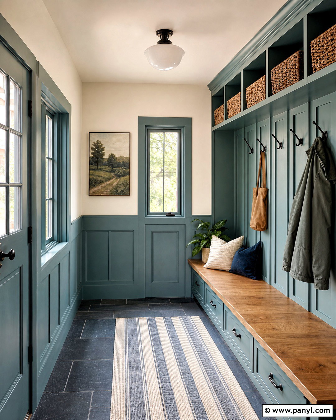 Blue Green Mudroom - 20 blue room paint ideas