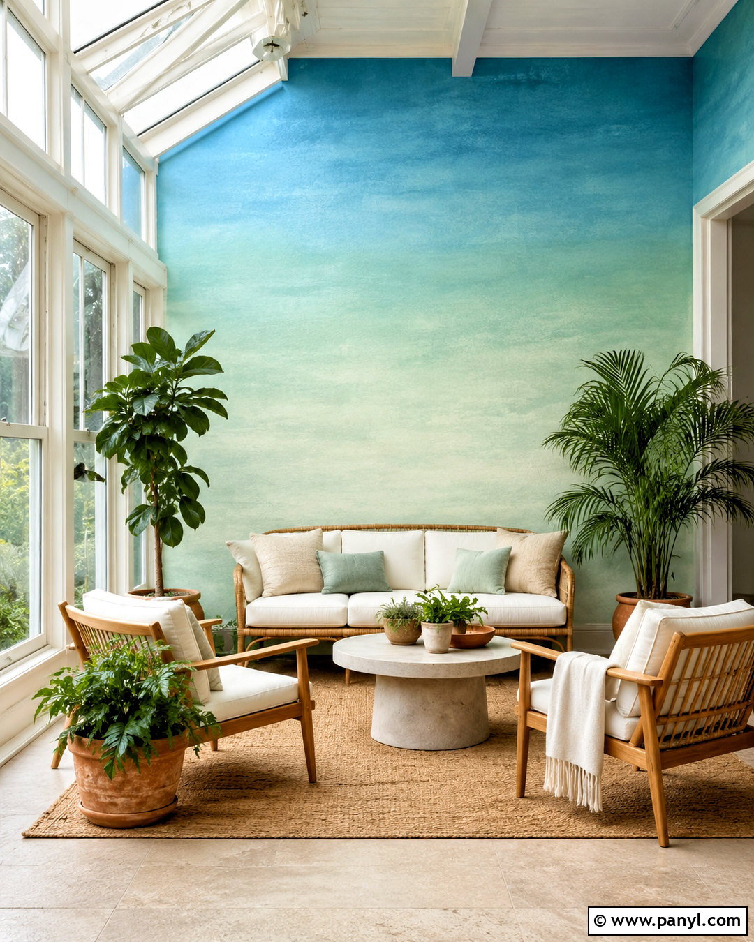 Blue Green Ombre Wallpaper Sunroom - 20 blue ombre wallpaper ideas