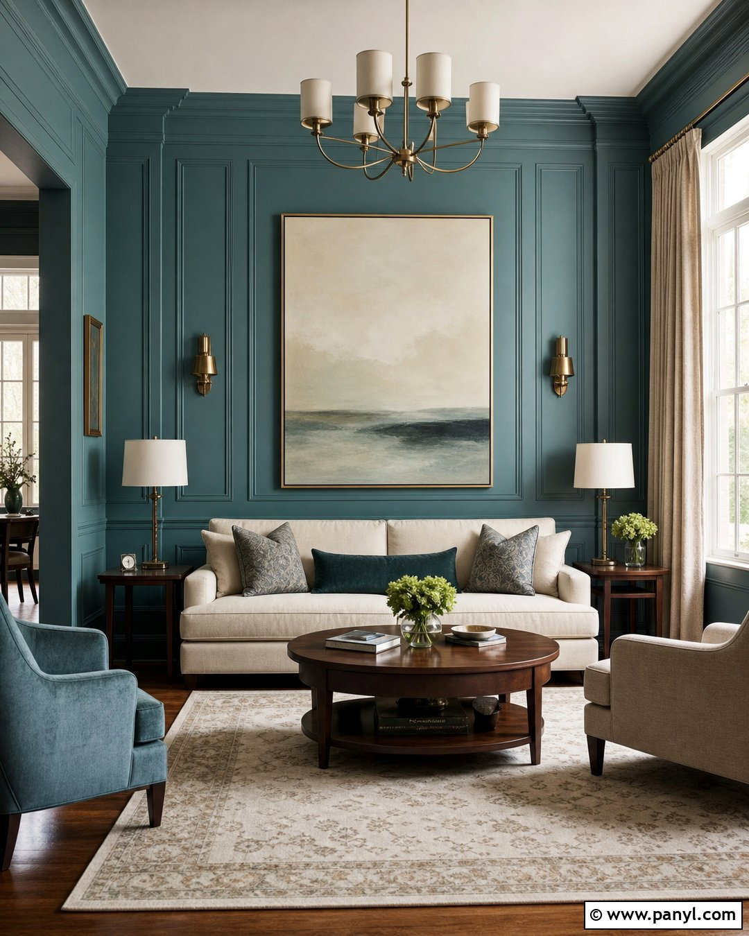Blue Green Paneled Walls - 30 blue green walls