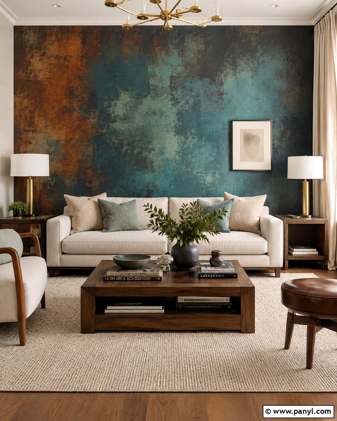 Blue Green Patina Paint Accent Wall - 20 patina paint ideas