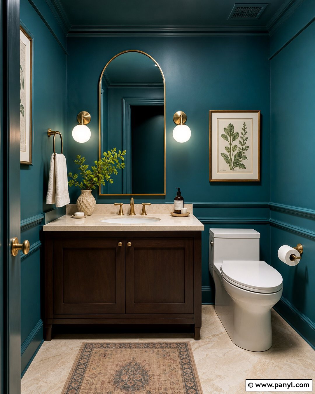 Blue Green Powder Room Wall Color - 25 Elegant Wall Colors