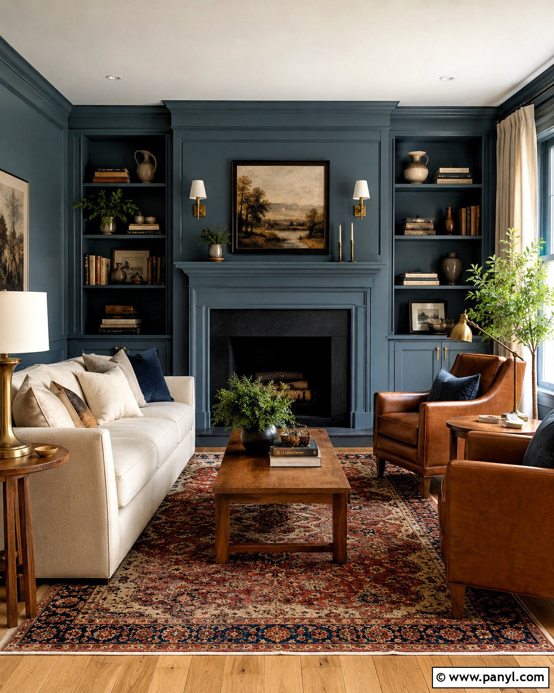 Blue Green Sitting Room - 35 Sitting Room Paint Color Ideas
