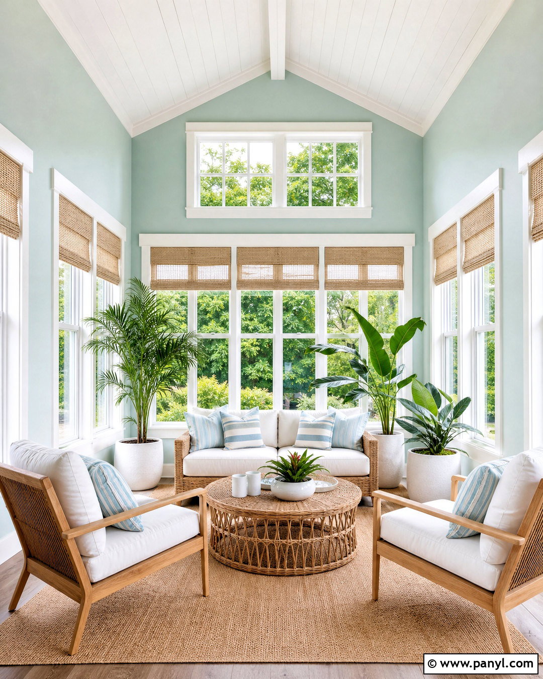 Blue Green Sunroom - 20 soft green paint color ideas