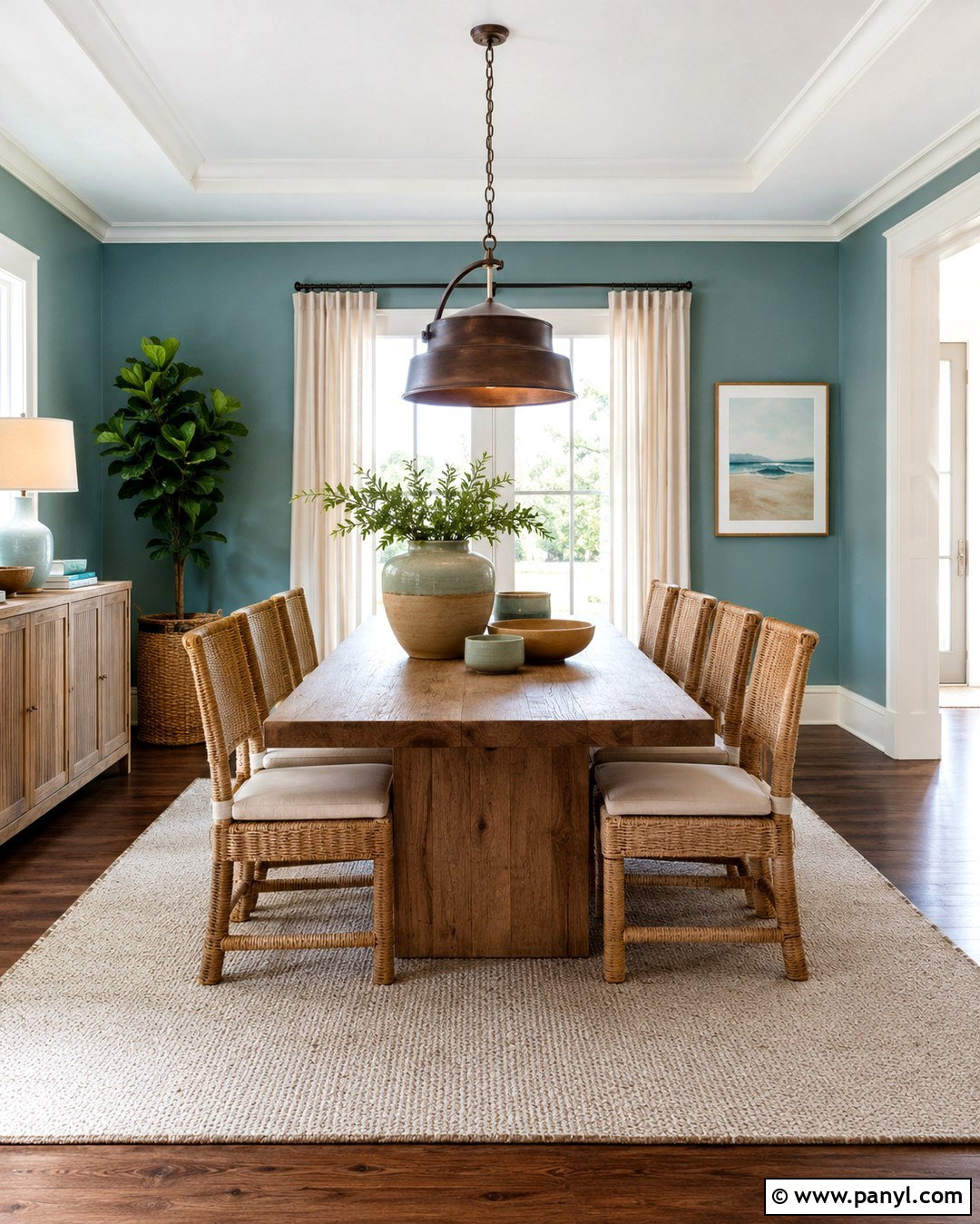 Blue Green Walls With Cream Trim - 20 Cream Trim Wall Color Ideas