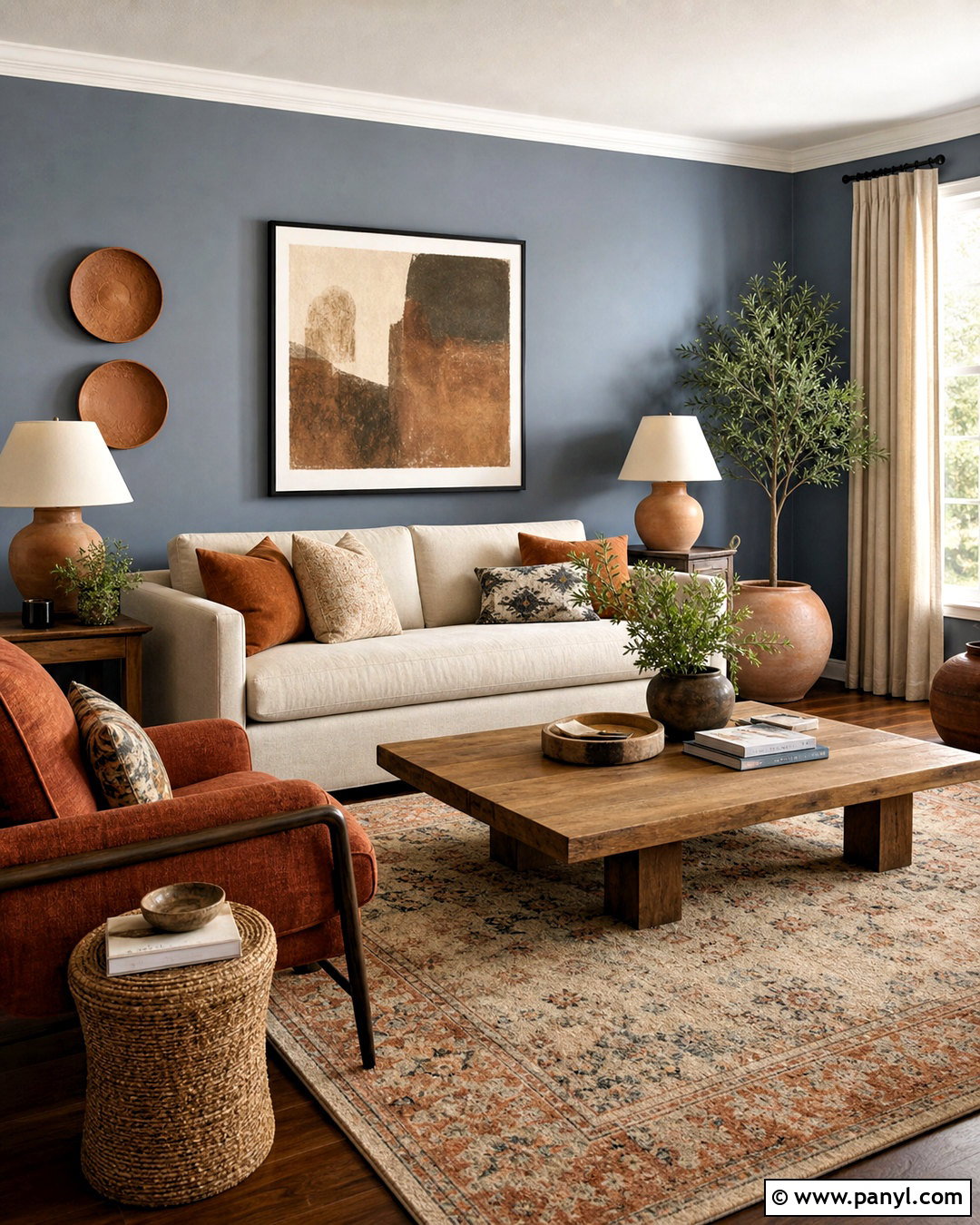 Blue Grey Living Room Walls With Terracotta - 20 blue grey living room walls